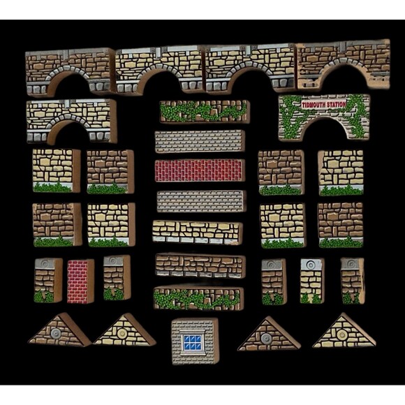 VintageThomas the Tank Gullane 2004 Limited Edition Double Side Bridges Blocks - Picture 1 of 7